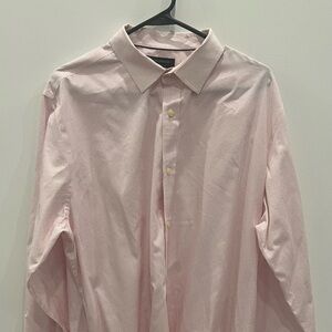 Banana Republic Men’s Non-Iron Slim Fit Dress Shirt XL Pink Micro Pattern